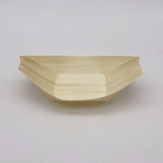 Vassoio da portata per barca da sushi giapponese usa e getta in legno per contenitore per alimenti